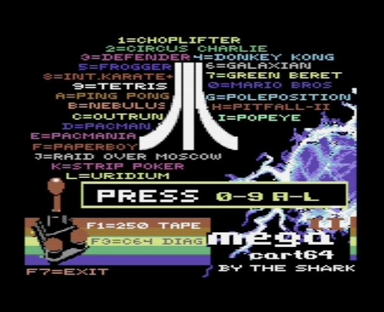 MegaCart2 GAMES cart Comodore URIDIUM!